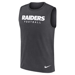 Las Vegas Raiders Primetime Legend Dri-FIT Muscle Tank Top Charcoal