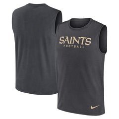New Orleans Saints Primetime Legend Dri-FIT Muscle Tank Top Charcoal
