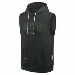 New York Jets Sideline Standard Issue Dri-FIT Sleeveless Hoodie Black