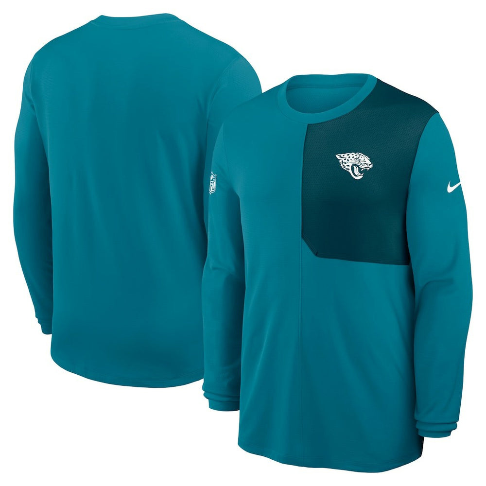 Jacksonville Jaguars Sideline Coach UV Dri-FIT Long Sleeve Shirt Teal