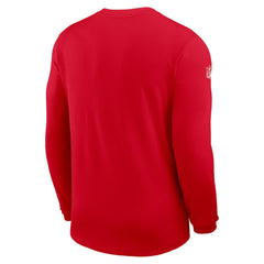 Kansas City Chiefs Sideline Coach UV Dri-FIT Long Sleeve Shirt Red