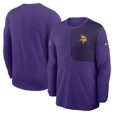 Minnesota Vikings Sideline Coach UV Dri-FIT Long Sleeve Shirt Purple