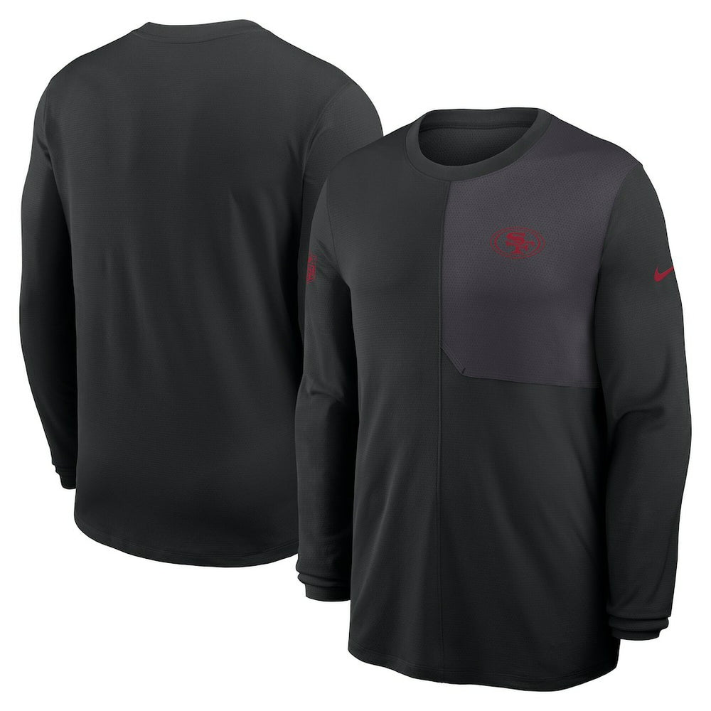 San Francisco 49ers Sideline Coach UV Dri-FIT Long Sleeve Shirt Black
