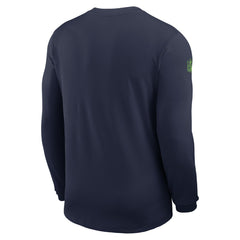 Seattle Seahawks Sideline Coach UV Dri-FIT Long Sleeve Shirt College Navy