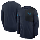 Tennessee Titans Sideline Coach UV Dri-FIT Long Sleeve Shirt Navy