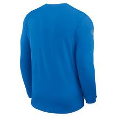 Detroit Lions Sideline Coach UV Dri-FIT Long Sleeve Shirt Blue