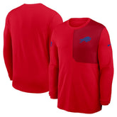 Buffalo Bills Sideline Coach UV Dri-FIT Long Sleeve Shirt Red