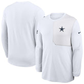 Dallas Cowboys Sideline Coach UV Dri-FIT Long Sleeve Shirt White