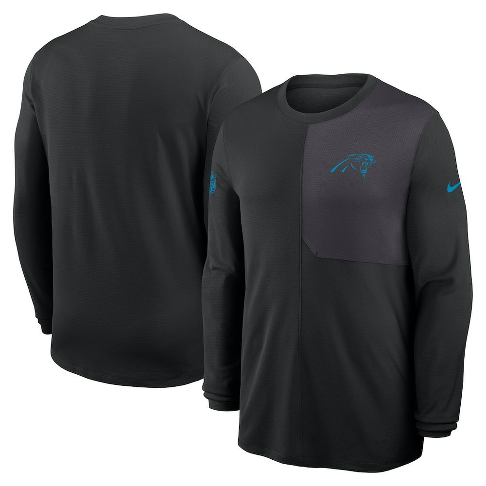 Carolina Panthers Sideline Coach UV Dri-FIT Long Sleeve Shirt Black