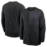 Carolina Panthers Sideline Coach UV Dri-FIT Long Sleeve Shirt Black