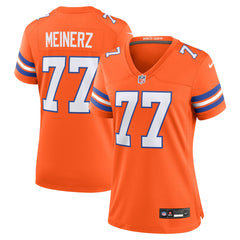 NFL Quinn Meinerz Denver Broncos Women's Mile High Collection 1977 Throwback Player Game Jersey - Orange