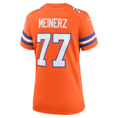 NFL Quinn Meinerz Denver Broncos Women's Mile High Collection 1977 Throwback Player Game Jersey - Orange