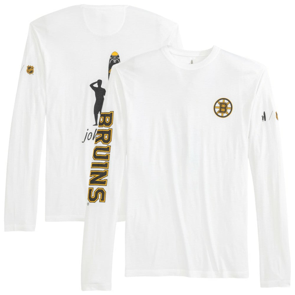 NHL Boston Bruins johnnie-O Adam Long Sleeve T-Shirt - White
