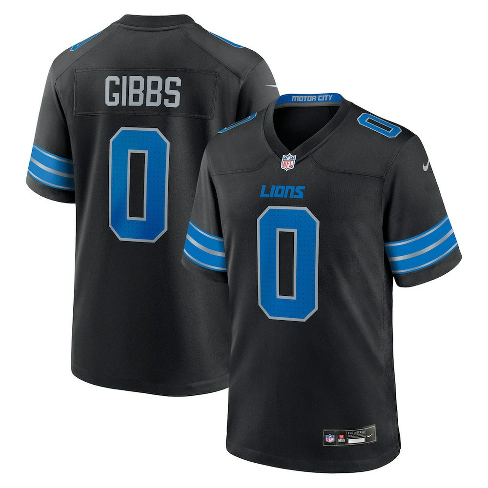 NFL Jahmyr Gibbs Detroit Lions 2nd Alternate Game Player Jersey - Black