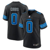 NFL Jahmyr Gibbs Detroit Lions 2nd Alternate Game Player Jersey - Black