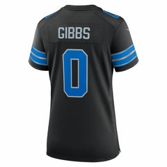 NFL Jahmyr Gibbs Detroit Lions Women's 2nd Alternate Game Player Jersey - Black