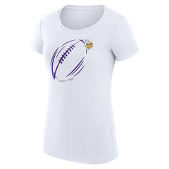 Minnesota Vikings G-III 4Her by Carl Banks Women's Super-Slim Fit Lightweight Subtle Football T-Shirt White