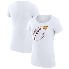 Washington Commanders G-III 4Her by Carl Banks Women's Super-Slim Fit Lightweight Subtle Football T-Shirt White