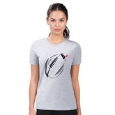 Houston Texans G-III 4Her by Carl Banks Women's Super-Slim Fit Lightweight Subtle Football T-Shirt Heather Gray