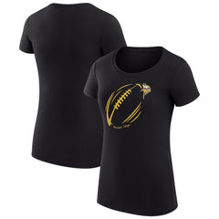Minnesota Vikings G-III 4Her by Carl Banks Women's Super-Slim Fit Lightweight Subtle Football T-Shirt Black