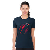 Houston Texans G-III 4Her by Carl Banks Women's Super-Slim Fit Lightweight Subtle Football T-Shirt Navy