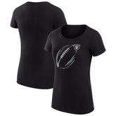 Las Vegas Raiders G-III 4Her by Carl Banks Women's Super-Slim Fit Lightweight Subtle Football T-Shirt Black