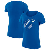 Indianapolis Colts G-III 4Her by Carl Banks Women's Super-Slim Fit Lightweight Subtle Football T-Shirt Royal