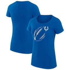 Indianapolis Colts G-III 4Her by Carl Banks Women's Super-Slim Fit Lightweight Subtle Football T-Shirt Royal