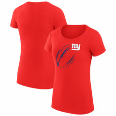 New York Giants G-III 4Her by Carl Banks Women's Super-Slim Fit Lightweight Subtle Football T-Shirt Red