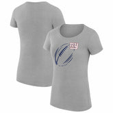 New York Giants G-III 4Her by Carl Banks Women's Super-Slim Fit Lightweight Subtle Football T-Shirt Heather Gray