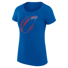 Buffalo Bills G-III 4Her by Carl Banks Women's Super-Slim Fit Lightweight Subtle Football T-Shirt Royal