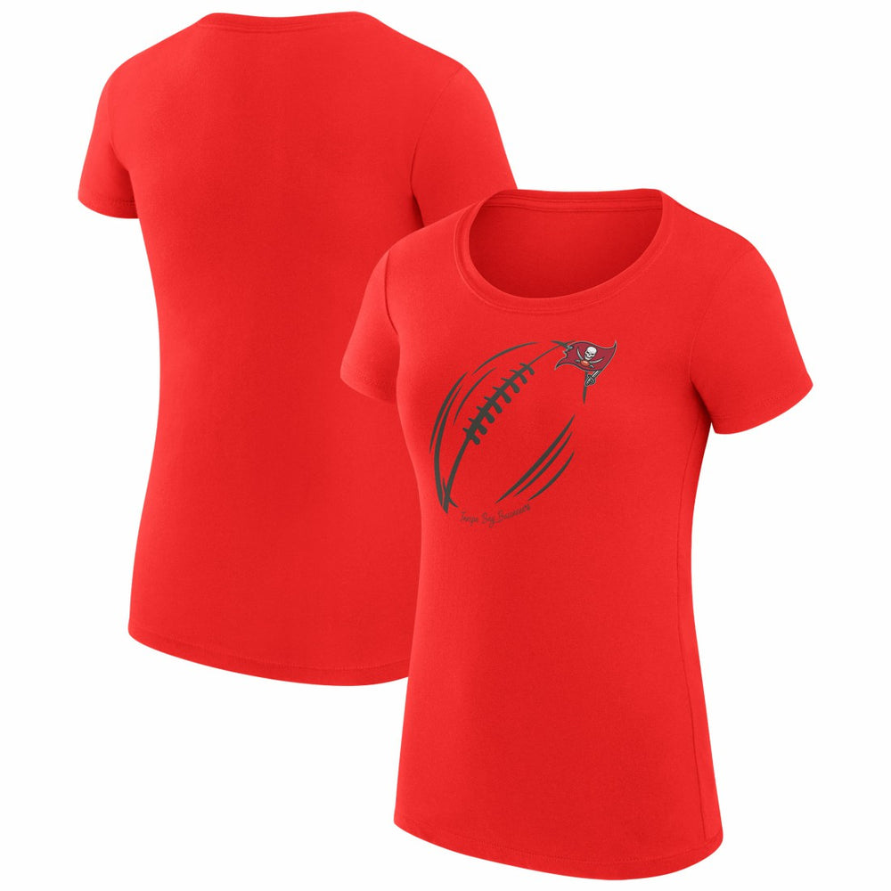 Tampa Bay Buccaneers G-III 4Her by Carl Banks Women's Super-Slim Fit Lightweight Subtle Football T-Shirt Red