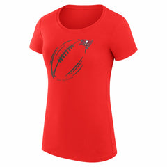 Tampa Bay Buccaneers G-III 4Her by Carl Banks Women's Super-Slim Fit Lightweight Subtle Football T-Shirt Red