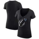 Indianapolis Colts G-III 4Her by Carl Banks Women's Super-Slim Fit Lightweight Subtle Football V-Neck T-Shirt Black
