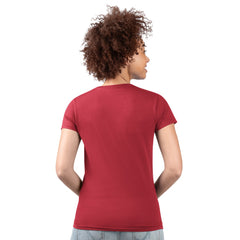 Houston Texans G-III 4Her by Carl Banks Women's Super-Slim Fit Lightweight Subtle Football V-Neck T-Shirt Red