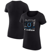 Indianapolis Colts G-III 4Her by Carl Banks Women's Super-Slim Fit Lightweight Collage Team T-Shirt Black