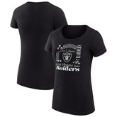 Las Vegas Raiders G-III 4Her by Carl Banks Women's Super-Slim Fit Lightweight Collage Team T-Shirt Black