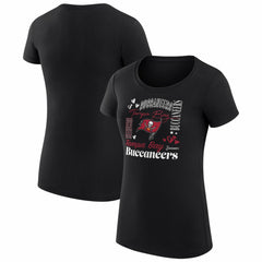 Tampa Bay Buccaneers G-III 4Her by Carl Banks Women's Super-Slim Fit Lightweight Collage Team T-Shirt Black