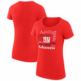 New York Giants G-III 4Her by Carl Banks Women's Super-Slim Fit Lightweight Collage Team T-Shirt Red