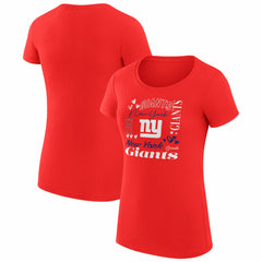 New York Giants G-III 4Her by Carl Banks Women's Super-Slim Fit Lightweight Collage Team T-Shirt Red