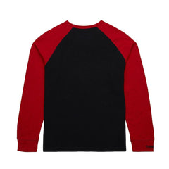NHL New Jersey Devils Mitchell & Ness Legendary Slub Raglan Long Sleeve T-Shirt - Black/Red