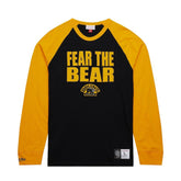 NHL Boston Bruins Mitchell & Ness Legendary Slub Raglan Long Sleeve T-Shirt - Black/Gold
