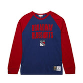 NHL New York Rangers Mitchell & Ness Legendary Slub Raglan Long Sleeve T-Shirt - Blue/Red