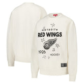 NHL Detroit Red Wings Mitchell & Ness Women's Logo 3.0 Pullover Sweatshirt - Cream