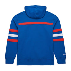 NHL New York Rangers Mitchell & Ness Head Coach Slogan Pullover Hoodie - Blue