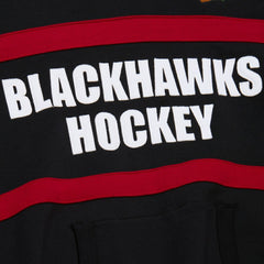 NHL Chicago Blackhawks Mitchell & Ness Head Coach Slogan Pullover Hoodie - Black
