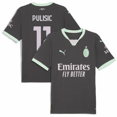 Christian Pulisic AC Milan 2024/25 Third Replica Player Jersey Charcoal