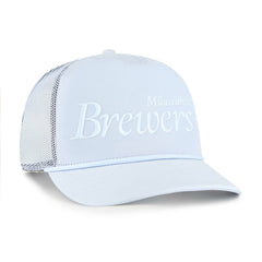 Milwaukee Brewers '47 Foundation Script Hitch Adjustable Trucker Hat - Light Blue Hats