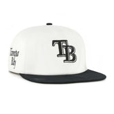 Tampa Bay Rays '47 Foundation Captain Snapback Hat - White/Black Hats