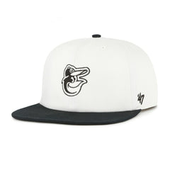 Baltimore Orioles '47 Foundation Captain Snapback Hat - White/Black Hats
